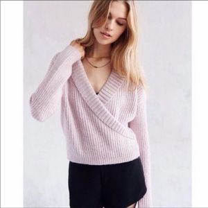Urban Outfitters | Lilac Wrap Crossover Sweater